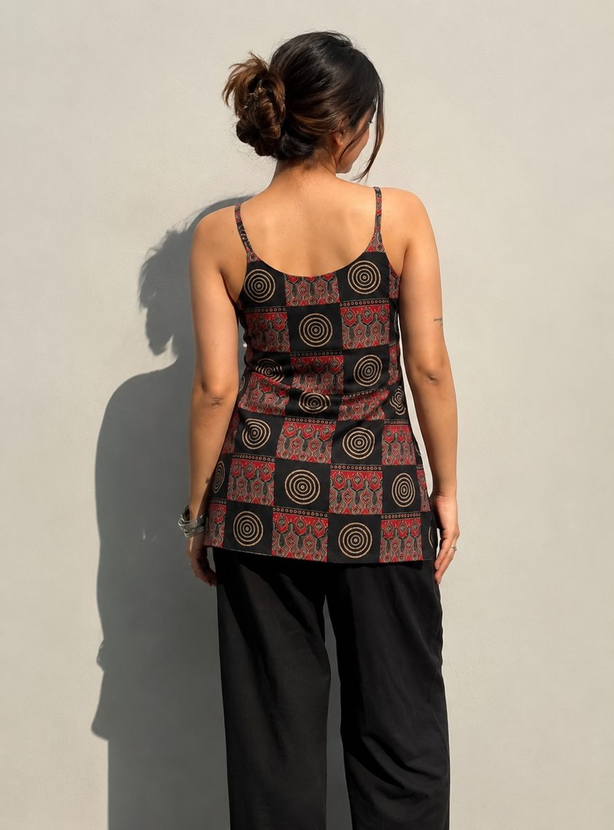 Black Rust Geometric Cami alternate view